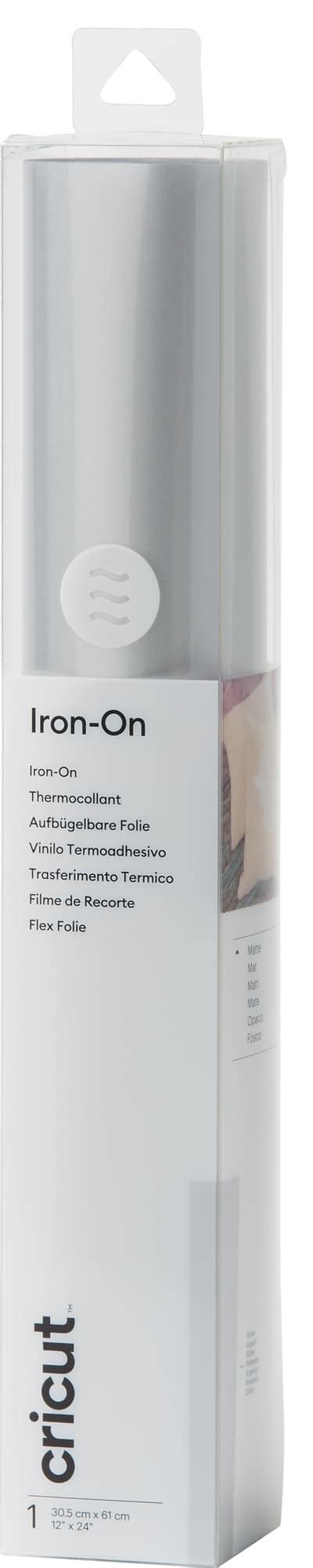 Cricut Everyday Iron-On 30x60cm (Silver); Excellent results on the widest variety of materials and projects; Outlasts 50+ washes!*; Cuts beautifully and weeds easily